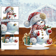 Load image into Gallery viewer, Christmas Acrylic Winter Snowman Diamond Painting Desktop Decor for Office Decor
