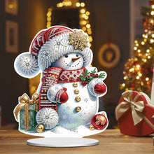 Load image into Gallery viewer, Christmas Acrylic Winter Snowman Diamond Painting Desktop Decor for Office Decor
