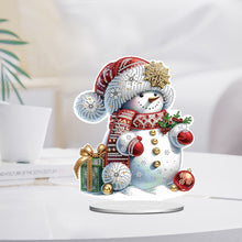 Load image into Gallery viewer, Christmas Acrylic Winter Snowman Diamond Painting Desktop Decor for Office Decor
