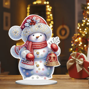 Christmas Acrylic Winter Snowman Diamond Painting Desktop Decor for Office Decor