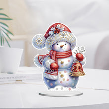 Load image into Gallery viewer, Christmas Acrylic Winter Snowman Diamond Painting Desktop Decor for Office Decor
