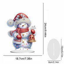 Load image into Gallery viewer, Christmas Acrylic Winter Snowman Diamond Painting Desktop Decor for Office Decor
