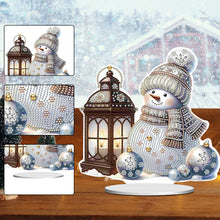 Load image into Gallery viewer, Christmas Acrylic Winter Snowman Diamond Painting Desktop Decor for Office Decor
