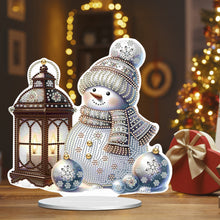 Load image into Gallery viewer, Christmas Acrylic Winter Snowman Diamond Painting Desktop Decor for Office Decor
