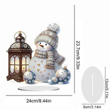 Load image into Gallery viewer, Christmas Acrylic Winter Snowman Diamond Painting Desktop Decor for Office Decor
