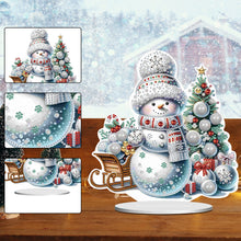 Load image into Gallery viewer, Christmas Acrylic Winter Snowman Diamond Painting Desktop Decor for Office Decor
