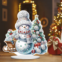 Load image into Gallery viewer, Christmas Acrylic Winter Snowman Diamond Painting Desktop Decor for Office Decor
