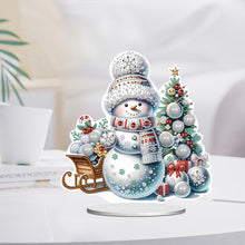 Load image into Gallery viewer, Christmas Acrylic Winter Snowman Diamond Painting Desktop Decor for Office Decor
