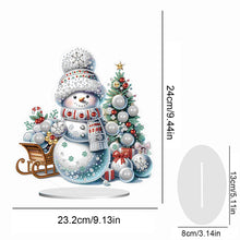 Load image into Gallery viewer, Christmas Acrylic Winter Snowman Diamond Painting Desktop Decor for Office Decor
