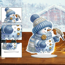 Load image into Gallery viewer, Christmas Acrylic Winter Snowman Diamond Painting Desktop Decor for Office Decor
