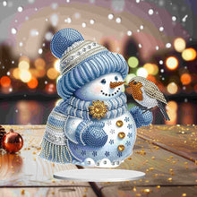 Load image into Gallery viewer, Christmas Acrylic Winter Snowman Diamond Painting Desktop Decor for Office Decor
