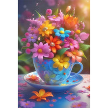 Load image into Gallery viewer, Cup Flowers 40*60CM(Canvas) Full Round Drill Diamond Painting
