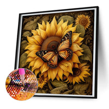 Load image into Gallery viewer, Sunflower Butterfly 30*30CM(Canvas) Full Round Drill Diamond Painting
