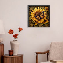 Load image into Gallery viewer, Sunflower Butterfly 30*30CM(Canvas) Full Round Drill Diamond Painting
