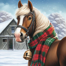 Load image into Gallery viewer, Horses In Snow Scene 30*30CM(Canvas) Full Round Drill Diamond Painting
