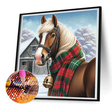 Load image into Gallery viewer, Horses In Snow Scene 30*30CM(Canvas) Full Round Drill Diamond Painting

