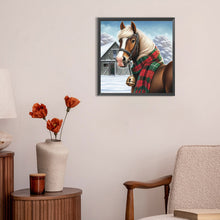 Load image into Gallery viewer, Horses In Snow Scene 30*30CM(Canvas) Full Round Drill Diamond Painting
