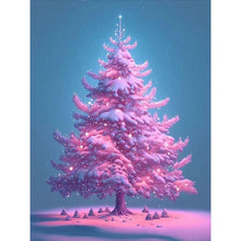 Load image into Gallery viewer, Purple Light Christmas Tree 30*40CM(Canvas) Full Round Drill Diamond Painting
