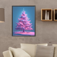 Load image into Gallery viewer, Purple Light Christmas Tree 30*40CM(Canvas) Full Round Drill Diamond Painting
