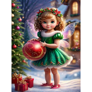 Christmas Fairy 30*40CM(Canvas) Full Round Drill Diamond Painting