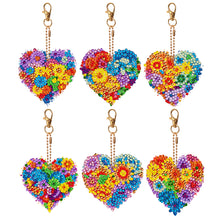 Load image into Gallery viewer, 6 PCS Double Sided Special Shape Diamond Painting Keychain (Multicoloured Love)
