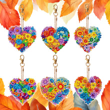 Load image into Gallery viewer, 6 PCS Double Sided Special Shape Diamond Painting Keychain (Multicoloured Love)
