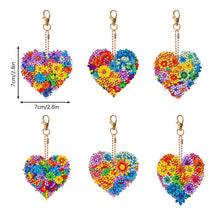 Load image into Gallery viewer, 6 PCS Double Sided Special Shape Diamond Painting Keychain (Multicoloured Love)
