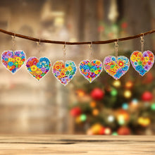 Load image into Gallery viewer, 6 PCS Double Sided Special Shape Diamond Painting Keychain (Multicoloured Love)
