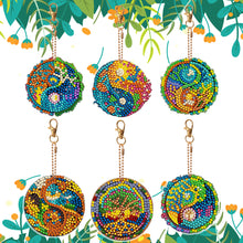 Load image into Gallery viewer, 6 PCS Double Sided Special Shape Diamond Painting Keychain Pendant(Tree of Life)
