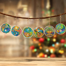 Load image into Gallery viewer, 6 PCS Double Sided Special Shape Diamond Painting Keychain Pendant(Tree of Life)
