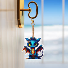 Load image into Gallery viewer, 6 PCS Double Sided Special Shape Diamond Painting Keychain Pendant (Dinosaur)
