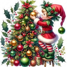 Load image into Gallery viewer, Christmas Tree And Little Doll 30*30CM(Picture) Full AB Round Drill Diamond Painting
