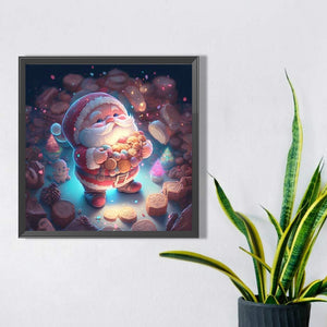 Q Version Of Santa Claus 30*30CM(Picture) Full AB Round Drill Diamond Painting