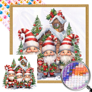 Full Of Diamonds Christmas Characters 35X35CM(Canvas) Full AB Round Drill Diamond Painting
