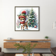 Load image into Gallery viewer, Snowman And Deer (30*30CM) 18CT Stamped Cross Stitch
