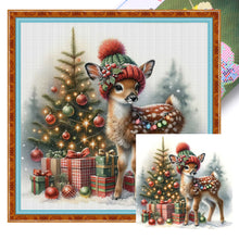 Load image into Gallery viewer, Snowman And Deer (30*30CM) 18CT Stamped Cross Stitch

