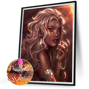 Constellation Girl¡¤Leo 50X60CM(Canvas) Full Round Drill Diamond Painting