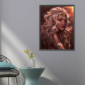 Constellation Girl¡¤Leo 50X60CM(Canvas) Full Round Drill Diamond Painting
