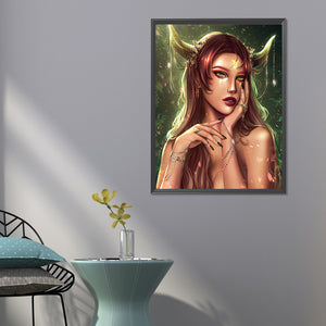 Constellation Girl¡¤Taurus 50X60CM(Canvas) Full Round Drill Diamond Painting