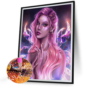 Constellation Girl¡¤Cancer 50X60CM(Canvas) Full Round Drill Diamond Painting