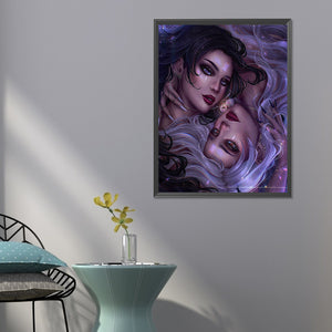 Constellation Girl¡¤Gemini 50X60CM(Canvas) Full Round Drill Diamond Painting