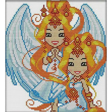 Load image into Gallery viewer, Joy Sunday Twelve Zodiac Signs: Gemini (26*28CM) 14CT Stamped Cross Stitch
