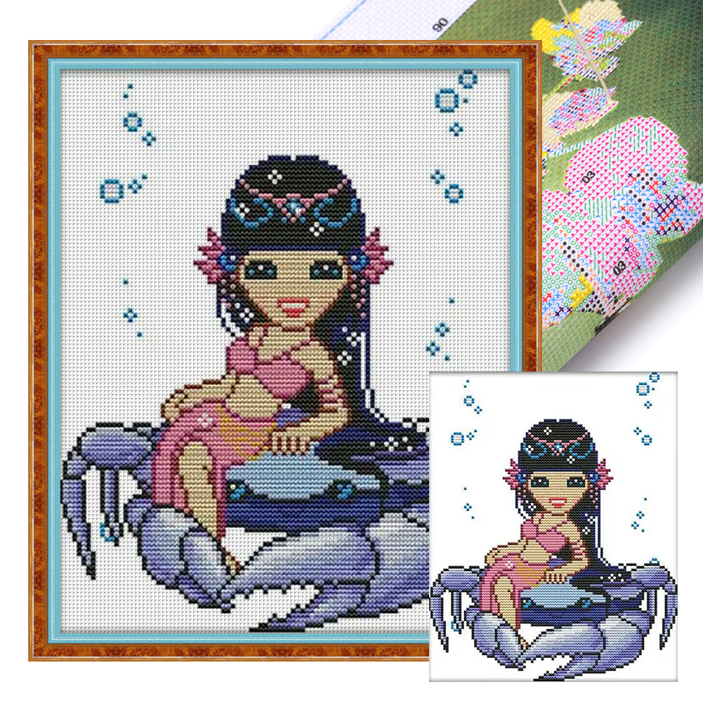 Joy Sunday Twelve Zodiac Signs: Cancer (25*29CM) 14CT Stamped Cross Stitch