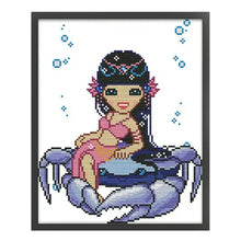 Load image into Gallery viewer, Joy Sunday Twelve Zodiac Signs: Cancer (25*29CM) 14CT Stamped Cross Stitch
