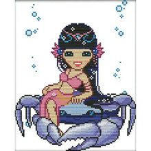 Load image into Gallery viewer, Joy Sunday Twelve Zodiac Signs: Cancer (25*29CM) 14CT Stamped Cross Stitch
