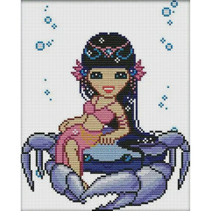 Joy Sunday Twelve Zodiac Signs: Cancer (25*29CM) 14CT Stamped Cross Stitch