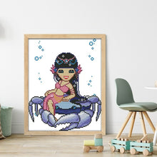 Load image into Gallery viewer, Joy Sunday Twelve Zodiac Signs: Cancer (25*29CM) 14CT Stamped Cross Stitch
