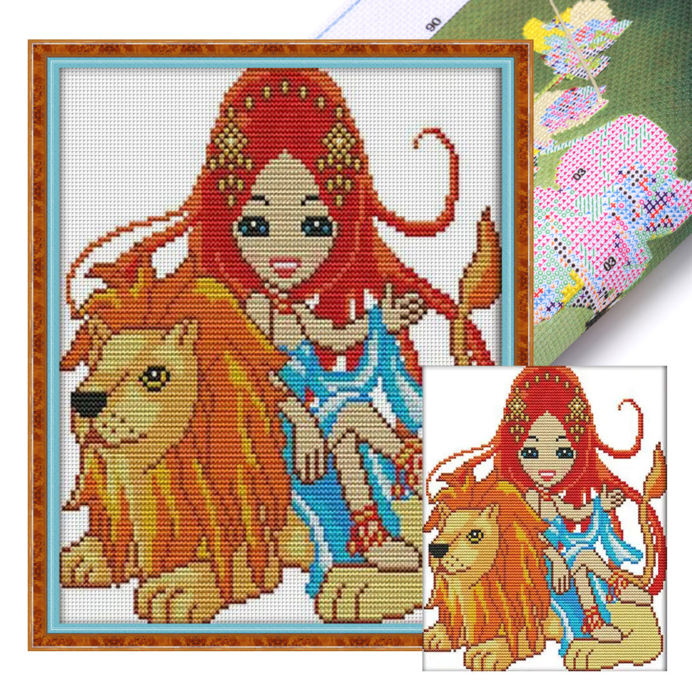 Joy Sunday Twelve Zodiac Signs Leo (23*27CM) 14CT Stamped Cross Stitch