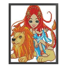 Load image into Gallery viewer, Joy Sunday Twelve Zodiac Signs Leo (23*27CM) 14CT Stamped Cross Stitch
