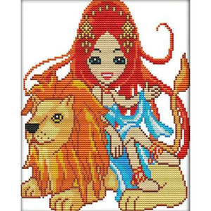 Joy Sunday Twelve Zodiac Signs Leo (23*27CM) 14CT Stamped Cross Stitch